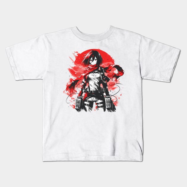 mikasa Kids T-Shirt by StevenBag